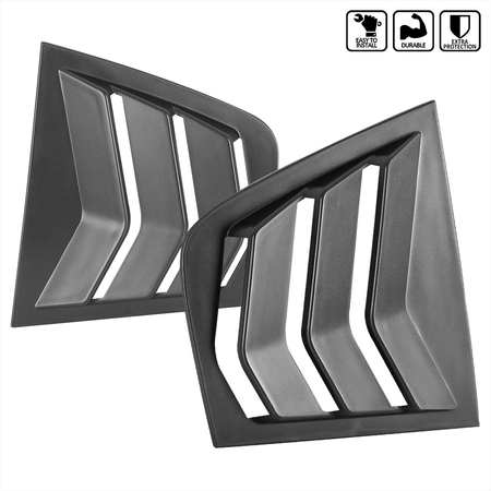 SPEC-D TUNING 11-21 Dodge Charger Side Window Louvers Matte Black WLUQ-CHG11BK-PQ